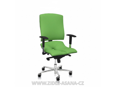 Ergonomická židle Ásana Steel Standard Textil Lime Green